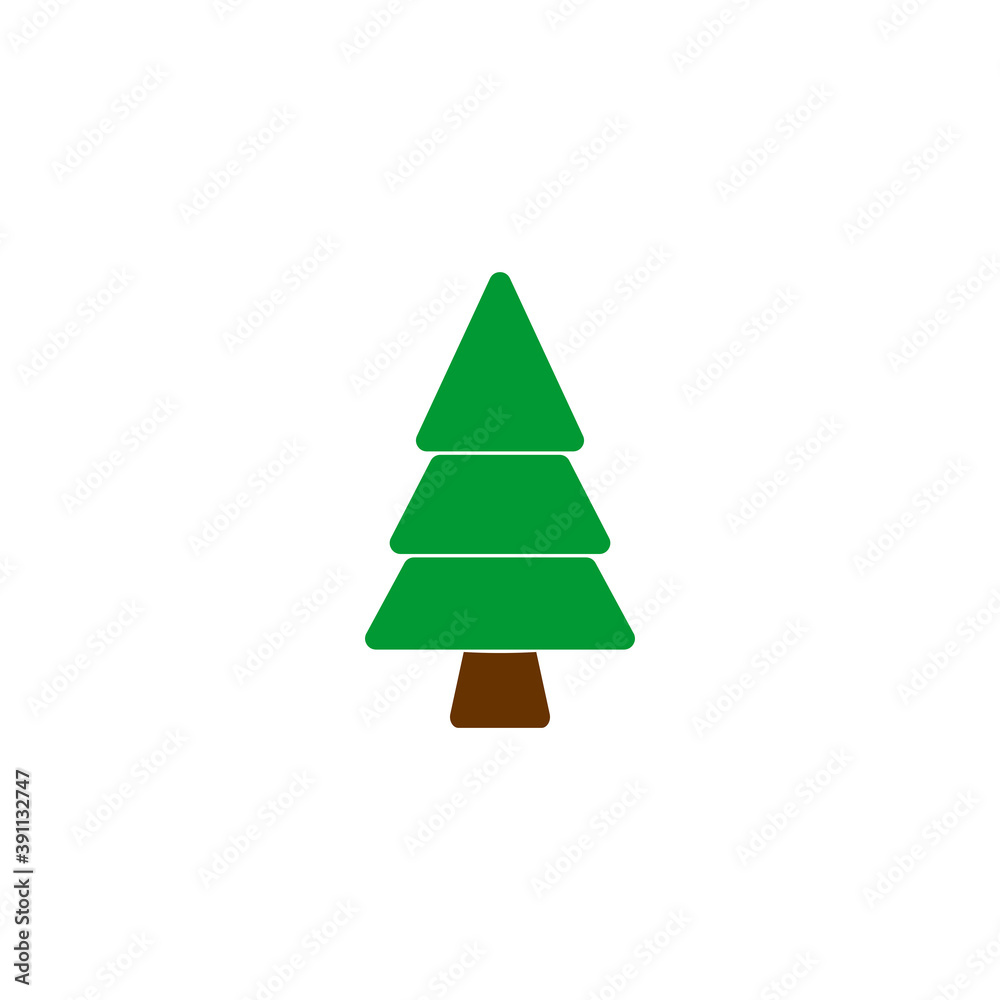 Fototapeta premium Christmas tree icon vector symbol