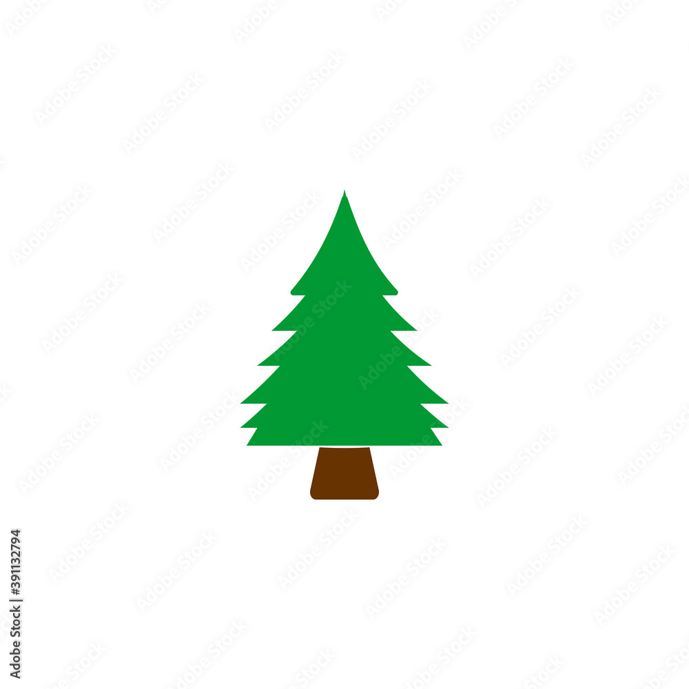 Obraz premium Christmas tree icon vector symbol