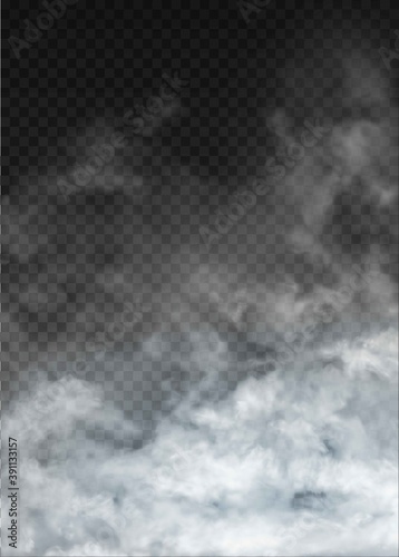 fog and smoke set isolated on transparent background