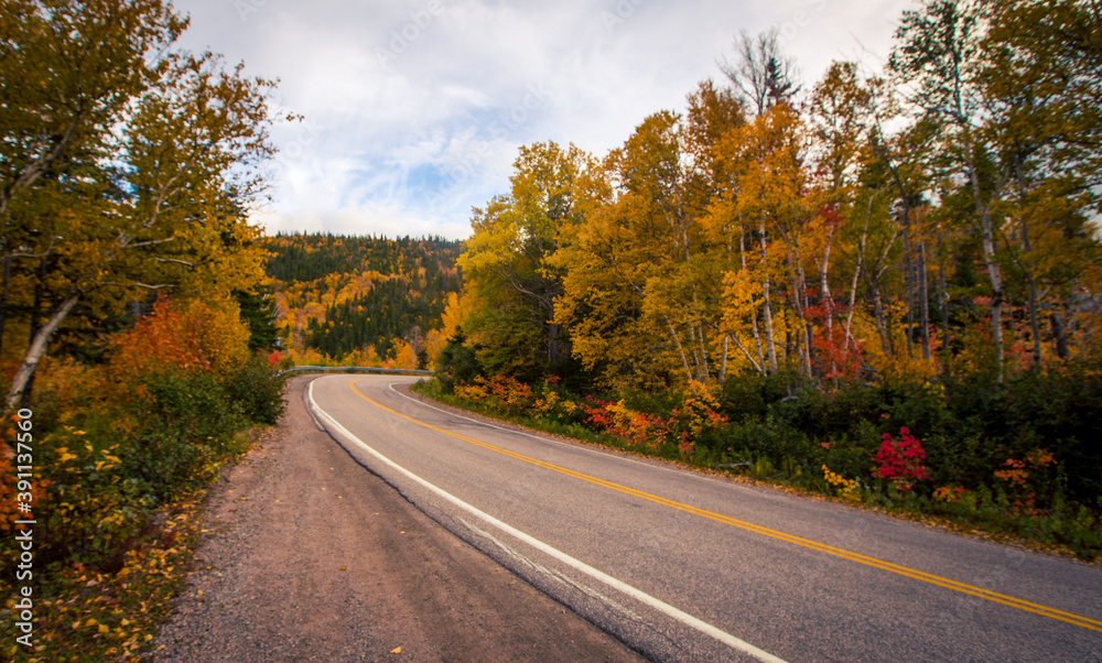 highway thru Cape Breton Highlands park highway thru Cape Breton Highlands park