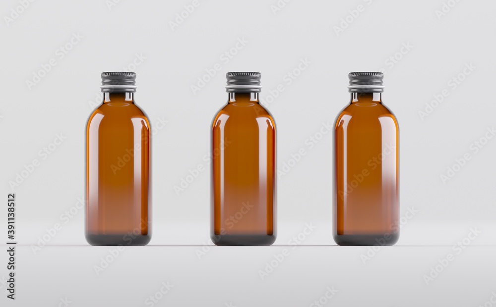 Pharmaceutical Alcohol Bottle Mockup 3D Illustration Pharmaceutical Alcohol Bottle Mockup 3D Illustration