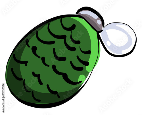 Green bomb,illustration,vector on white background