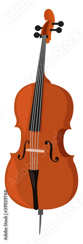 Big cello,illustration,vector on white background