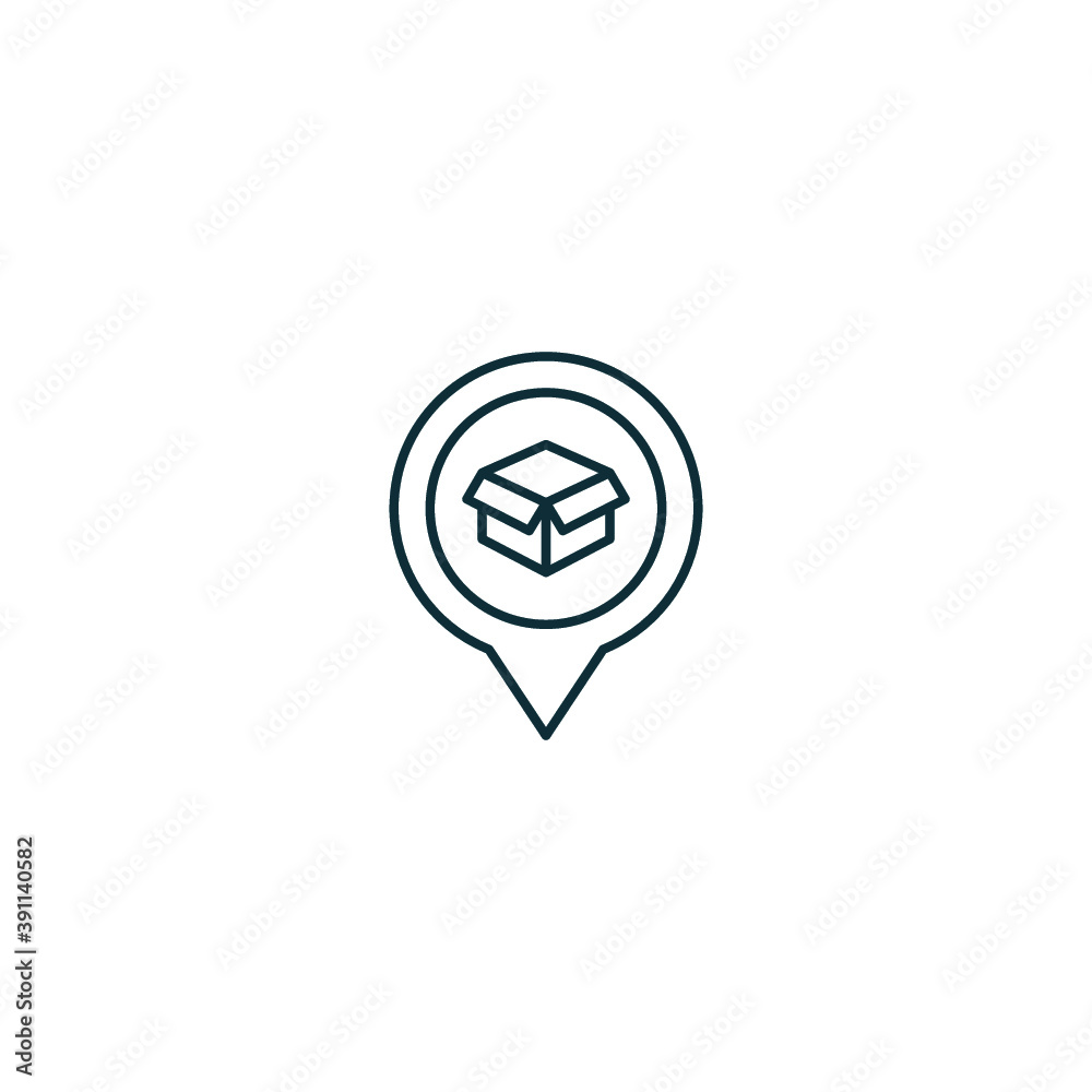 package delivery location icon vector design template package delivery location icon vector design template