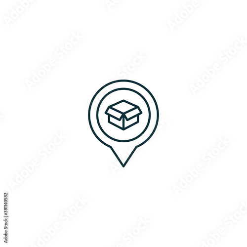 package delivery location icon vector design template Free Download package delivery location icon vector design template - GFXLoad