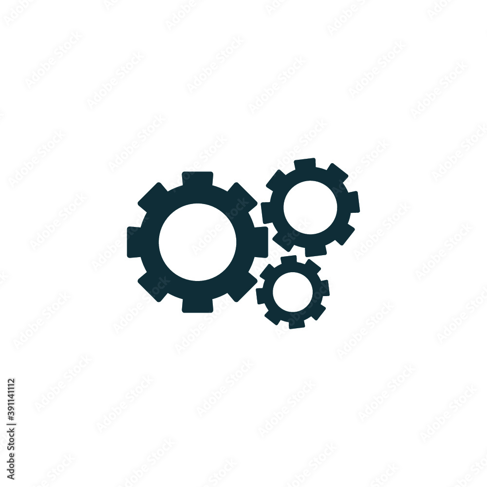 cogwheel icon engineering logo simple design element