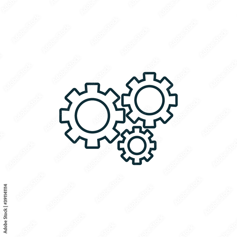 cogwheel icon engineering logo simple design element