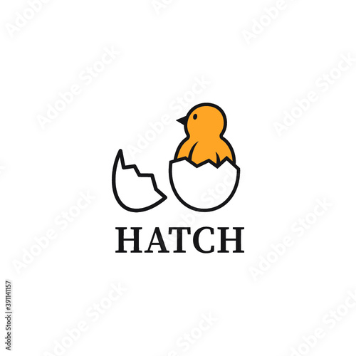 chicken egg hatch icon logo 
