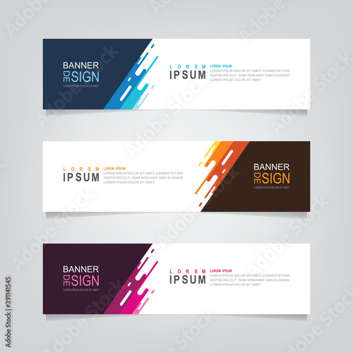 Vector abstract design web banner template. Web Design Elements