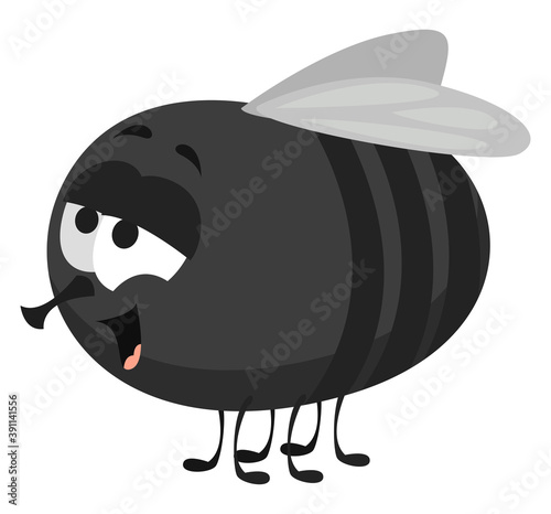 Black fly ,illustration,vector on white background
