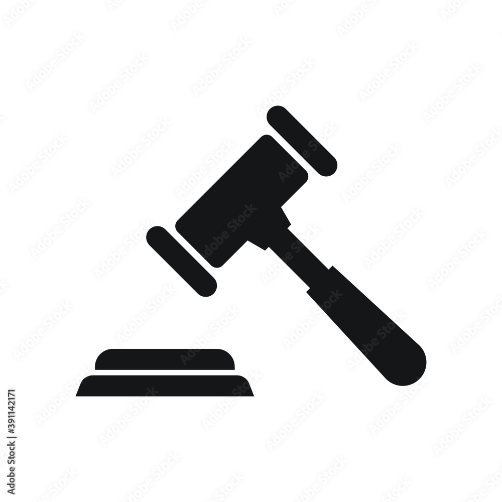 Auction Hammer icon design isolated on white background Auction Hammer icon design isolated on white background