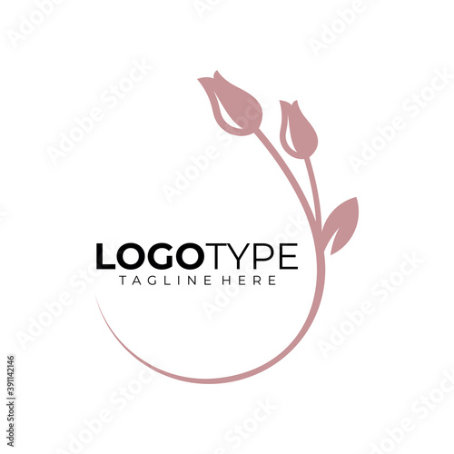 flower logo icon vector isolated