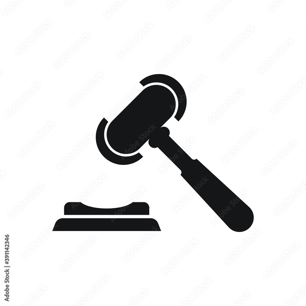 Auction Hammer icon design isolated on white background Auction Hammer icon design isolated on white background