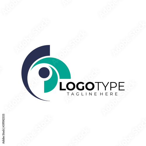 eye people logo icon vector isolated