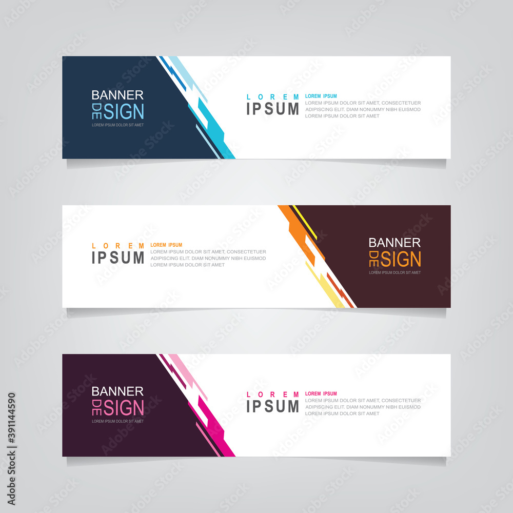 Vector abstract banner design web template. Abstract geometric design banner web template on grey background. Header footer Web Design Elements. Collection of web banner template Vector abstract banner design web template. Abstract geometric design banner web template on grey background. Header footer Web Design Elements. Collection of web banner template
