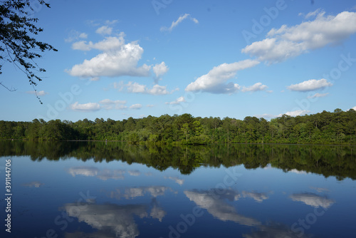 reflection of clouds in the water