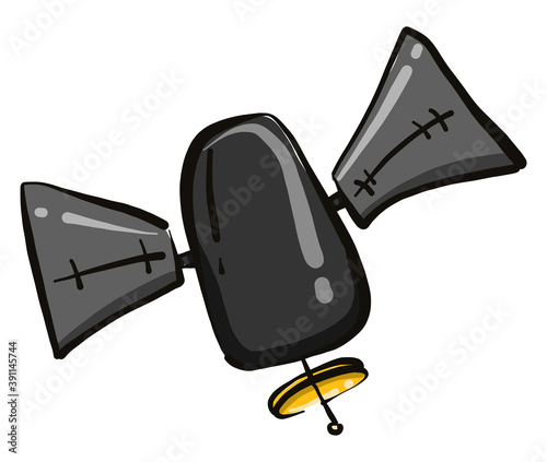 Time machine, illustration, vector on white background