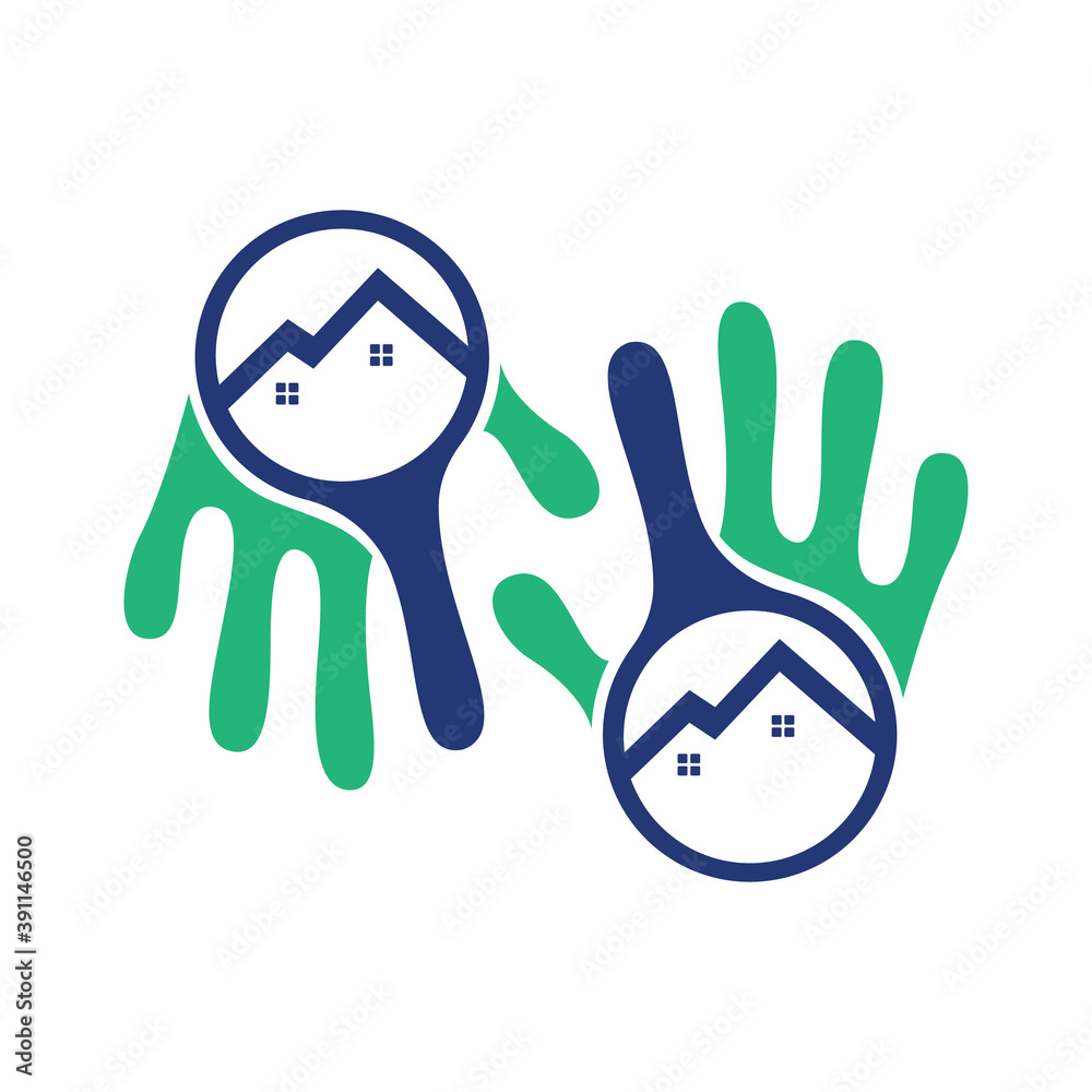 Obraz premium Let's stop covid-19 stay home stay safe logo design. Stay home, stay safe vector,