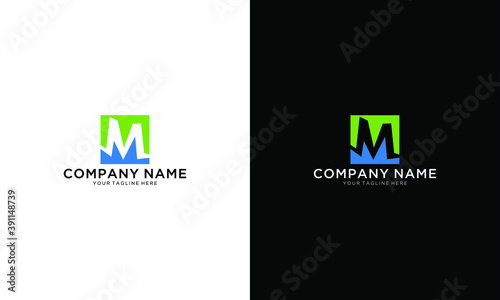 Letter M line logo design. Linear creative minimal monochrome monogram symbol. Universal elegant vector sign design. Premium business logotype. Graphic alphabet symbol for corporate business identity