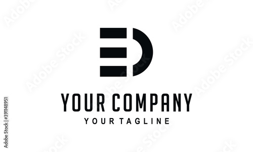 ed initial logo for business photo