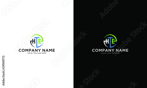 Modern HTE Letter Business Logo Design Alphabet Icon Vector Monogram