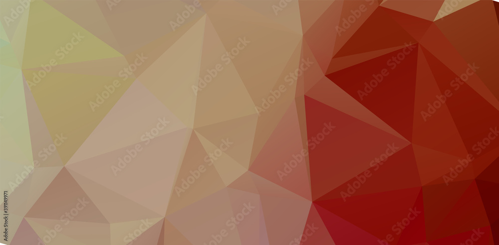 Fototapeta premium Orange vector abstract polygonal cover. An elegant bright illustration