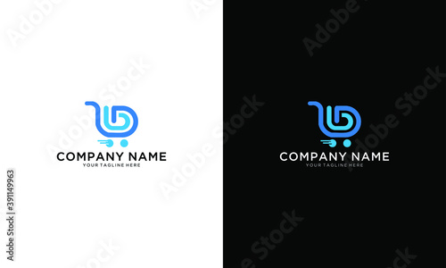 Shopping Cart logo design vector