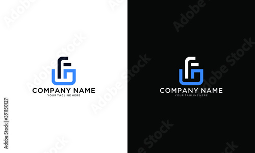 FG Logo Design Template Vector Graphic Branding Element.