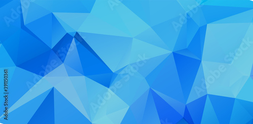 Blue vivid polygonal mosaic background, creative design templates Illustration