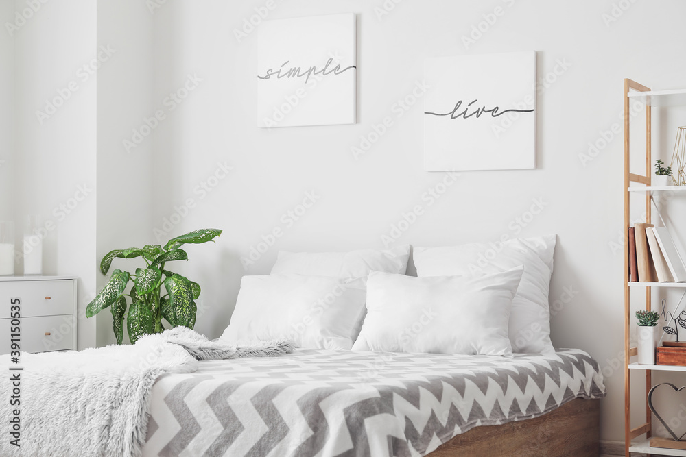 Interior of light modern bedroom Interior of light modern bedroom