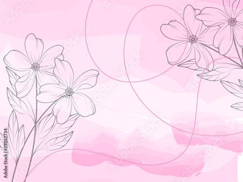 Abstract Floral Pink Background