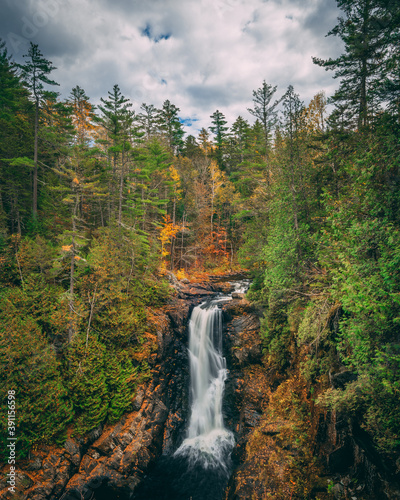 Autumn color at Moxie Falls, near The Forks, Maine