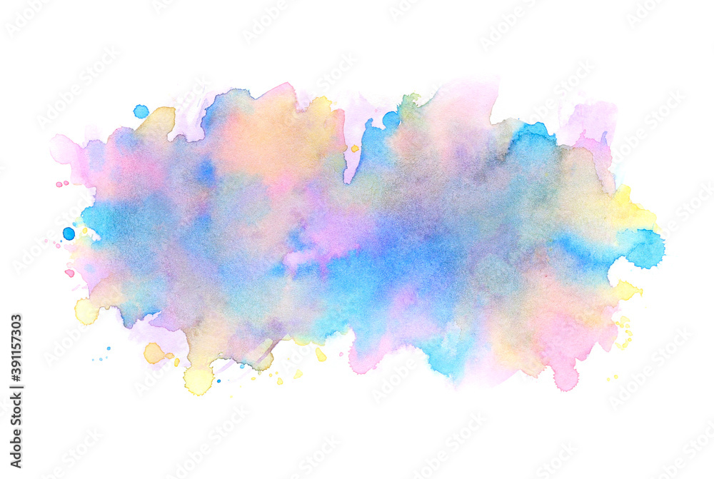 colorful watercolor on white.