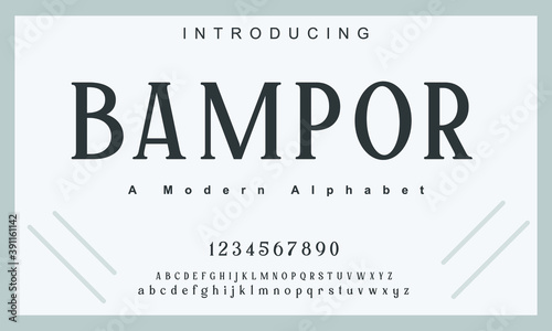 Bampor font. Elegant alphabet letters font and number. Classic Copper Lettering Minimal Fashion Designs. Typography fonts regular uppercase and lowercase. vector illustration