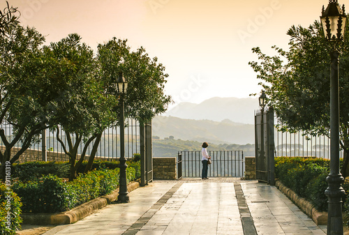 Old city of Ronda in Andalusia, Spain sunset