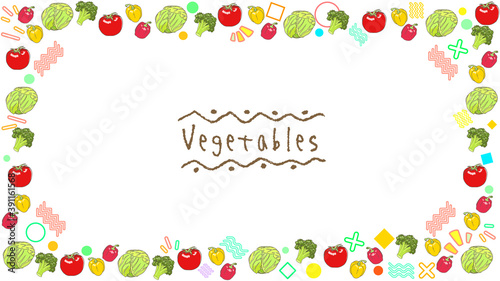 食べ物の枠、フレーム、野菜、フルHD比率