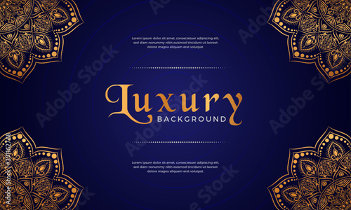 Luxury mandala background with floral ornament pattern. Hand drawn gold mandala design. Vector mandala template for decoration invitation, cards, wedding, logos, cover, brochure, flyer, banner.