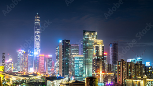 Shenzhen city modern architecture night view © 昊 周
