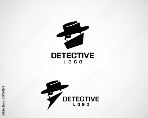 detective spy internet hacker logo symbol design template
