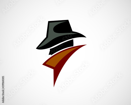 abstract Detective spy internet hacker icon logo symbol design