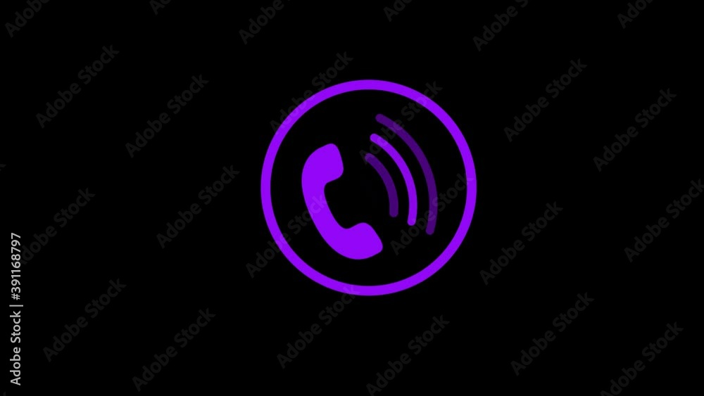 Best purple color phone calling animation on black background, Phone calling animation Best purple color phone calling animation on black background, Phone calling animation