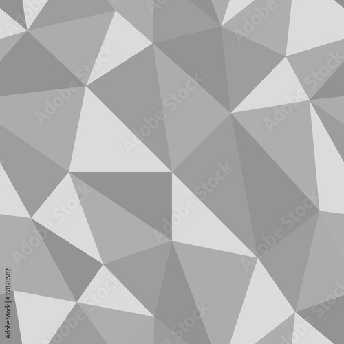 Grey polygonal background. Seamless geometric pattern. Grey triangles. Low poly template. Crystal texture. Vector illustration EPS10.