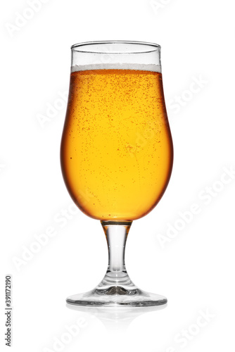 Slika na platnu Glass of apple cider isolated on white.