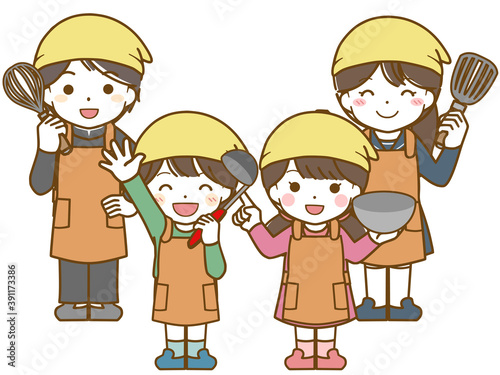 子供たちの楽しい調理実習
