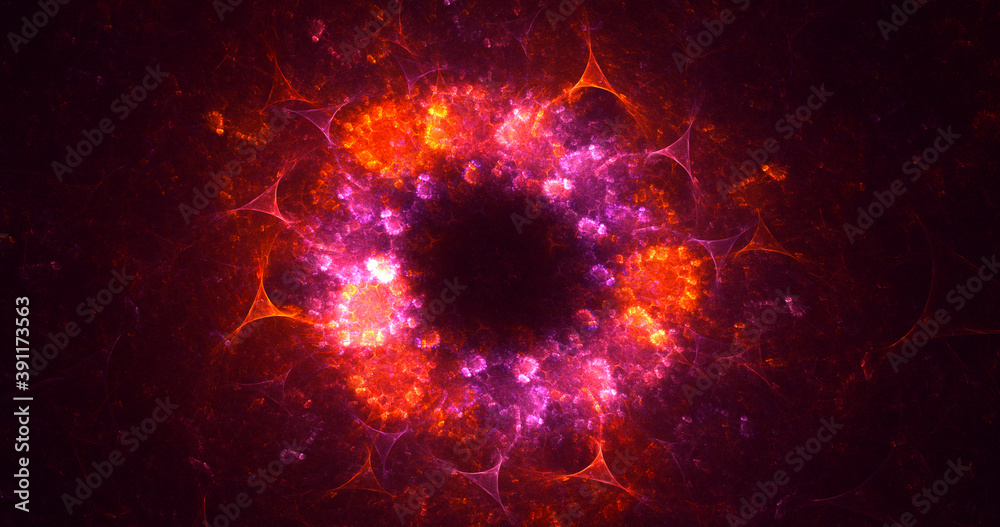 Obraz premium 3D rendering abstract multicolor fractal light background