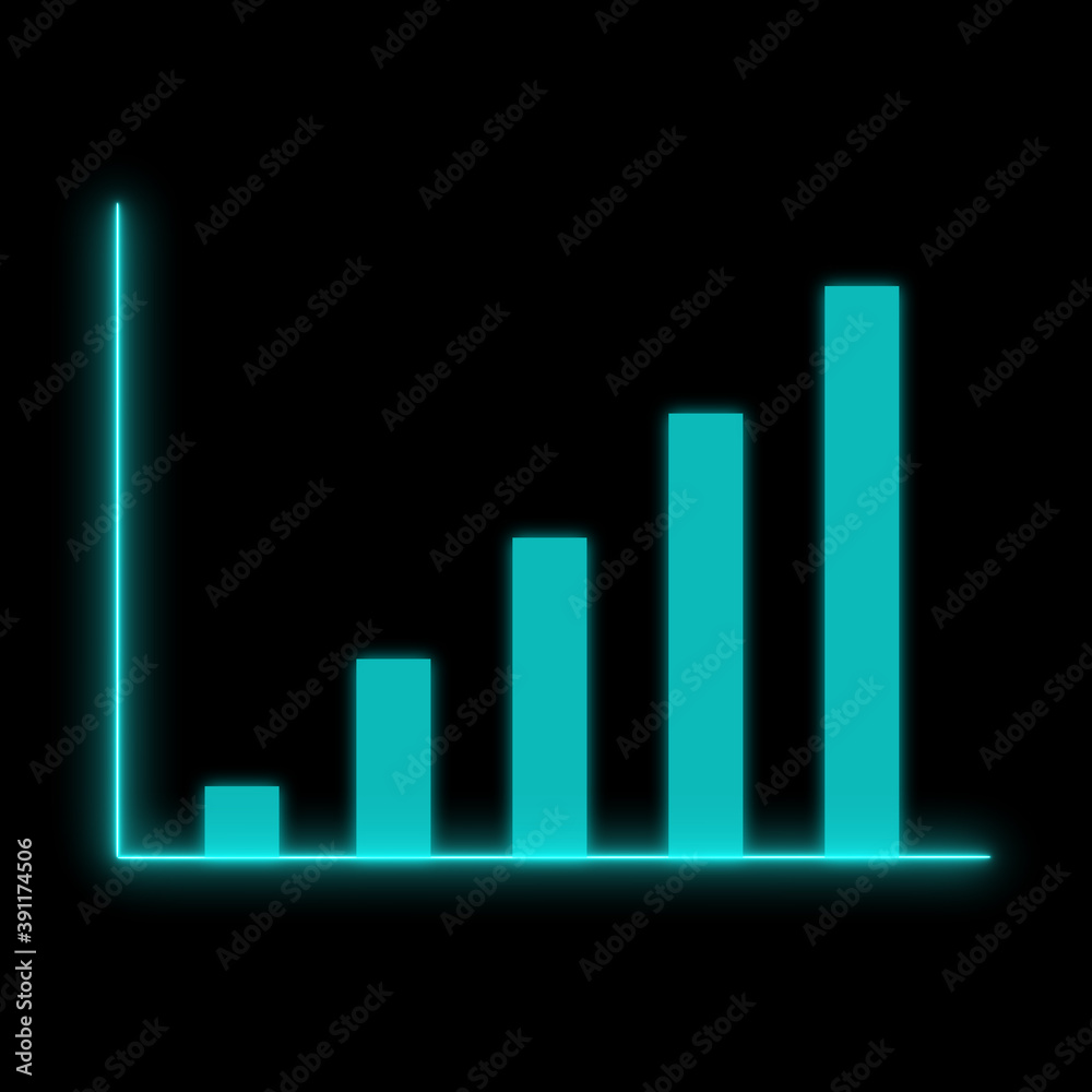 Hologram Interface analysis stock market business graph on black background Hologram Interface analysis stock market business graph on black background