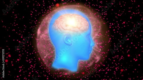 Wallpaper Mural Brain Inspiration Red Energy Ball Particle Loop Torontodigital.ca