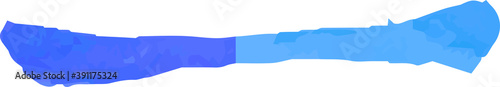 Cold Watercolor-like analog line drawn by handwriting
