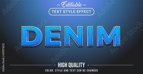 3D denim text effect - Editable text effect