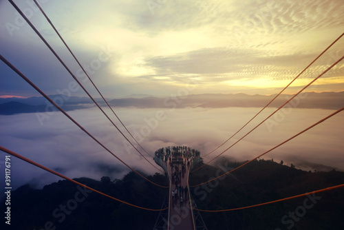 Magnificent view from the top of tower taking at Aiyerweng Skywalk